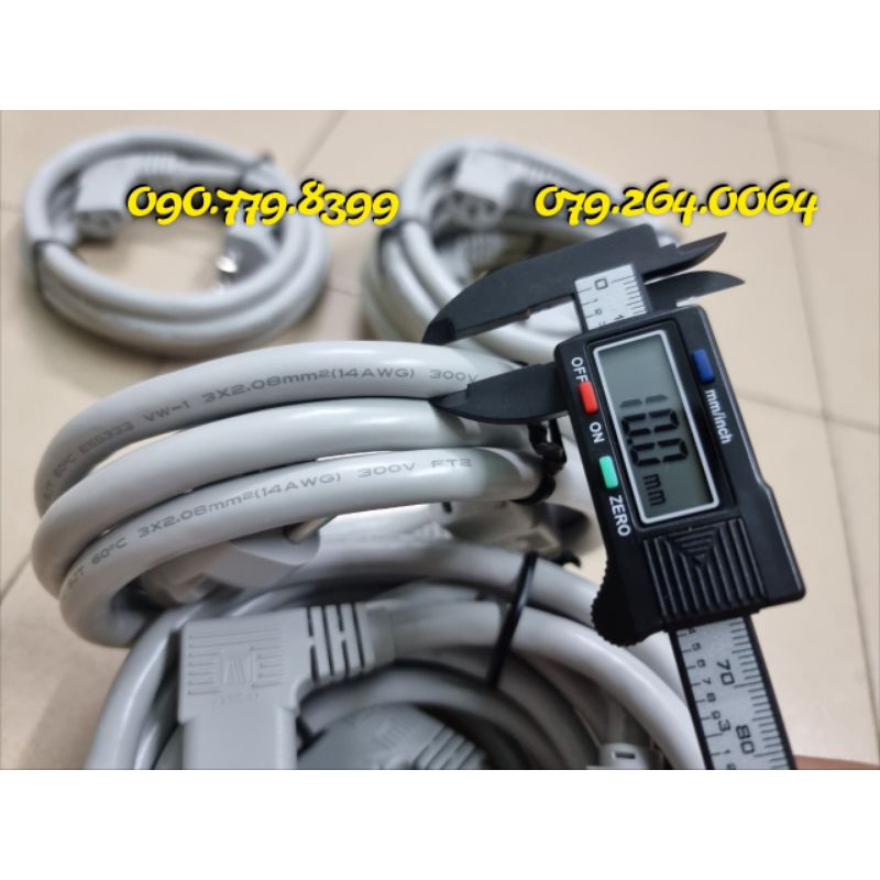 Dây nguồn 3 chấu đầu cong chữ L Longwell xuất khẩu Mỹ