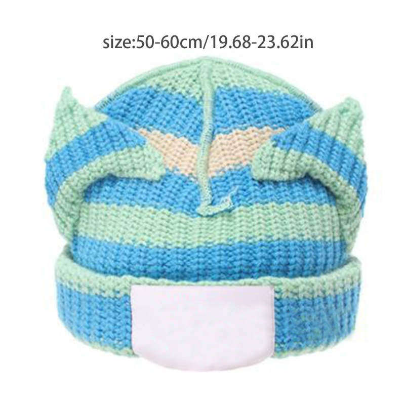 Mũ Len Beanie Kẻ Sọc Hình Heo Dễ Thương Thời Trang Năm Mới