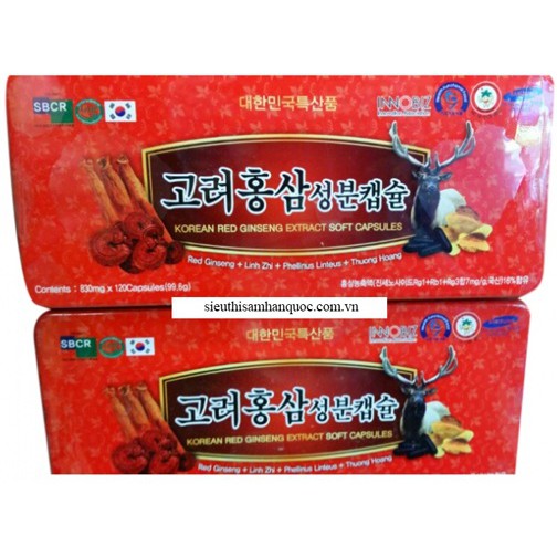 Viên Đạm Tổng Hợp Hồng Sâm Nhung Linh Chi Kana Hàn Quốc