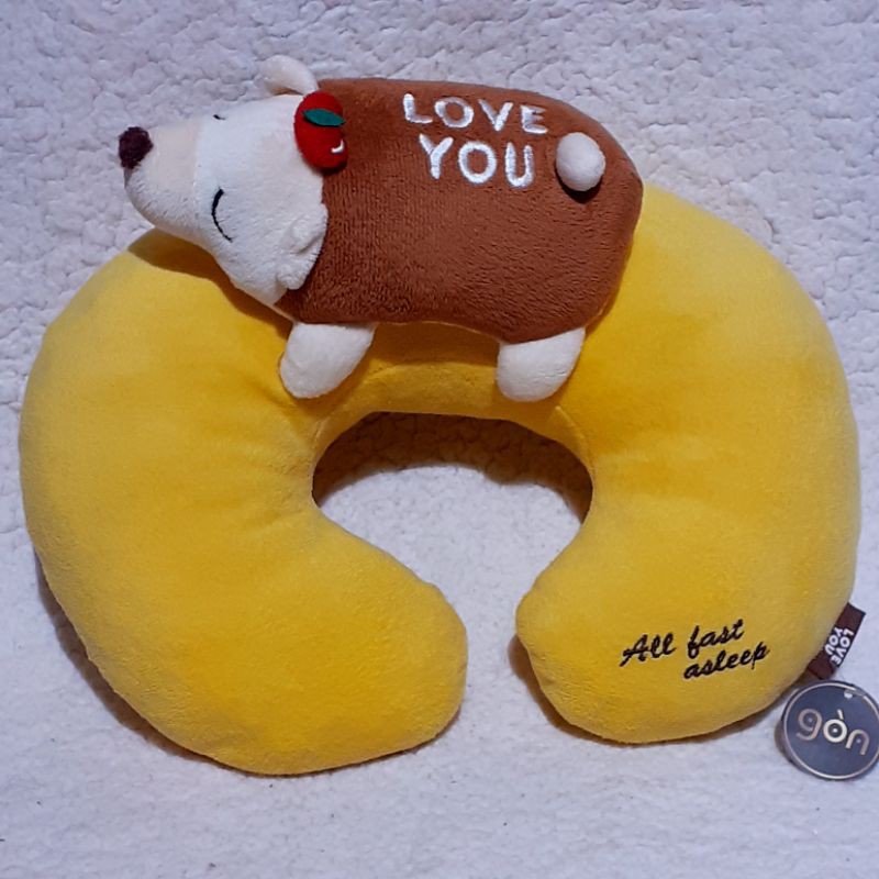 Gối cổ gòn nhím vàng cho bé lớn