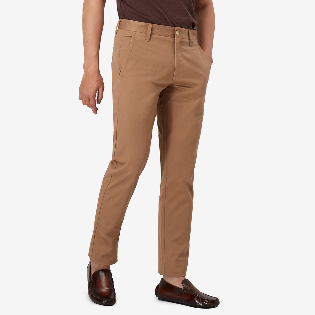 Quần kaki nam Milvus màu nâu MVPN031MBR06