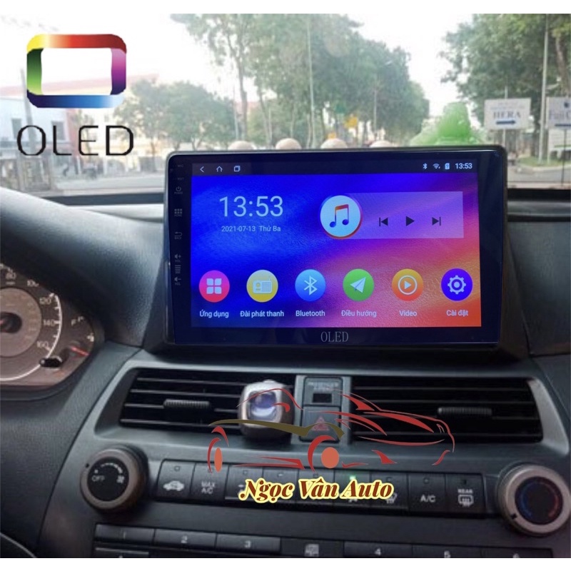 Màn hình Android OLED C2 New Theo Xe  ACCORD 2008 - 2013, 10 inch kèm dưỡng canbus và jack zin