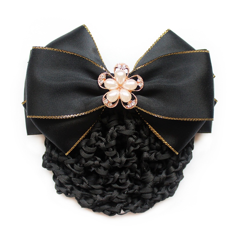 Kẹp Búi Tóc Hình Nơ Đính Hạt Ngọc Trai Giả