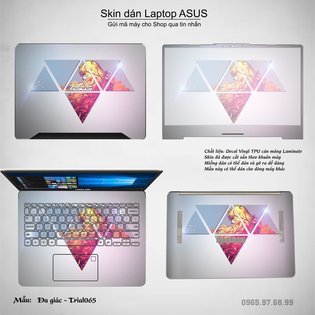 Skin dán Laptop Asus in hình Đa giác _nhiều mẫu 11 (inbox mã máy cho Shop)