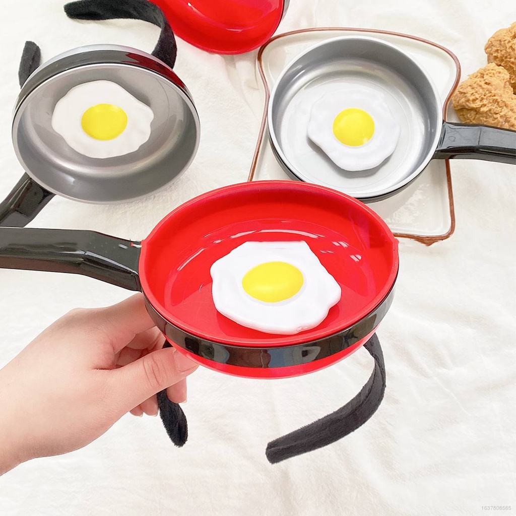 Băng đô cài tóc hình chảo chiên trứng sáng tạo độc đáo cho nữ