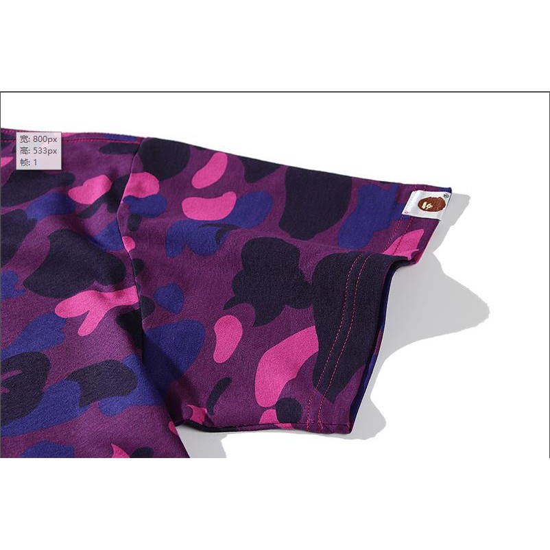 BAPE Áo Thun Chất Liệu Vải Cotton Có Thêu Hoạ Tiết Cổ Điển Tay Ngắn | BigBuy360 - bigbuy360.vn