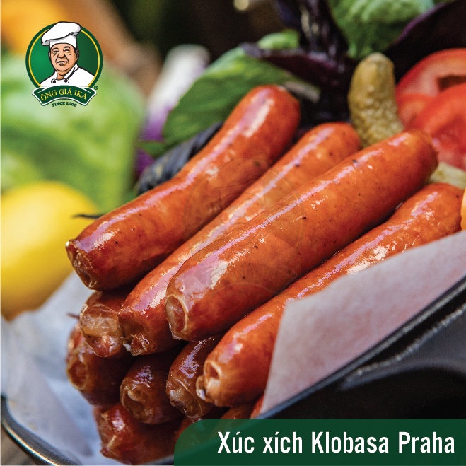 Xúc xích Klobasa Praha Ông già IKA 500g