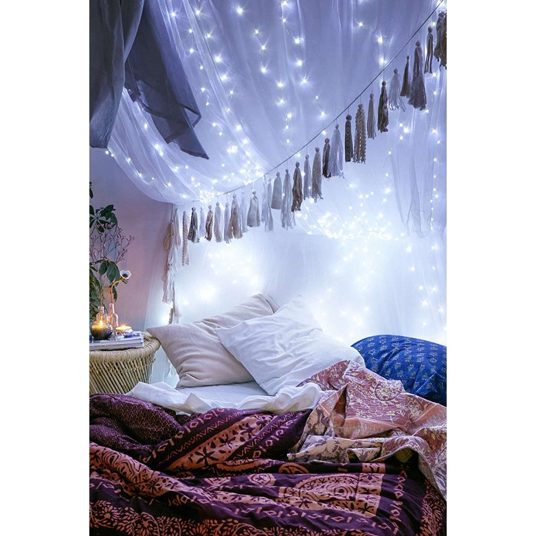 Bộ 3 Đèn Đom Đóm Led 10M Đầu Cắm USB Vàng, Trắng, Tím