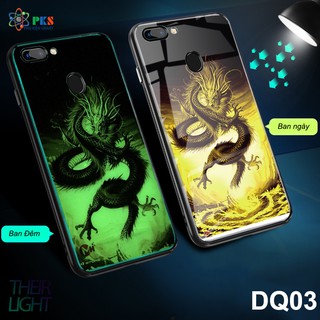 Ốp lưng Oppo A7 2018 in 3D hình rồng dạ quang