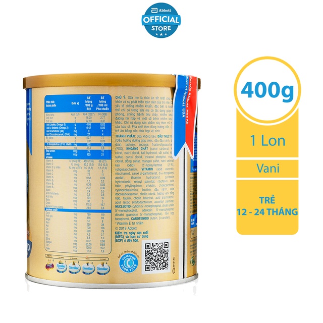 [ CHÍNH HÃNG ] Sữa bột Similac Eye-Q 3 400g HMO Gold Label