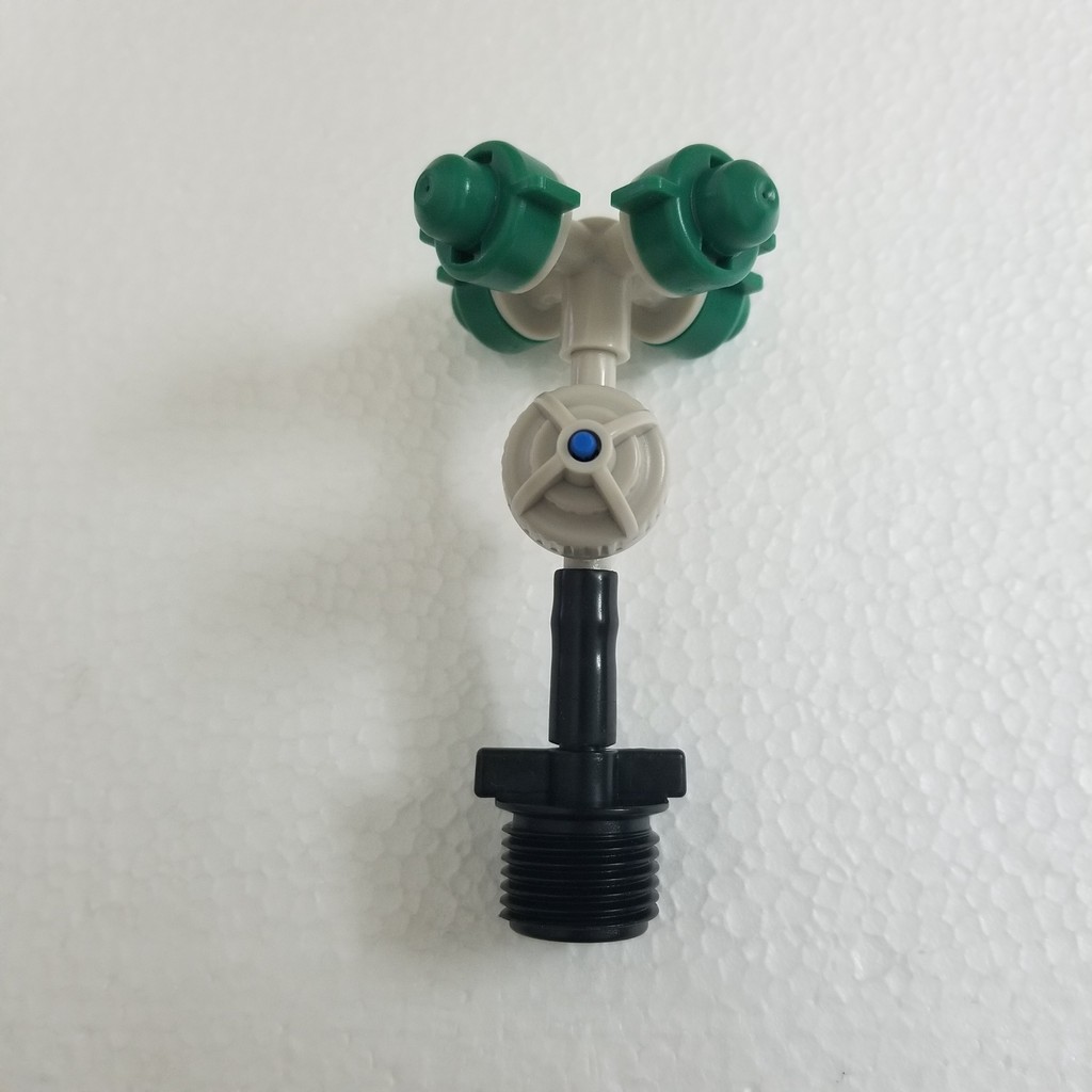 Béc phun sương 4 hướng - 4 cửa kèm Van Chống Rỉ - Bù Áp - Chống Nhỏ Giọt và Chân ren 21