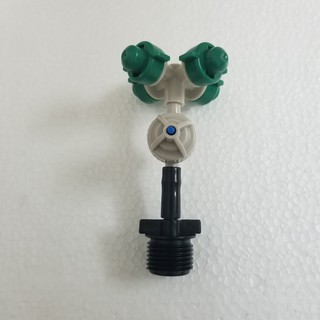 Béc phun sương 4 hướng - 4 tia kèm Van Chống Rỉ - Bù Áp - Chống Nhỏ Giọt và Chân ren 21