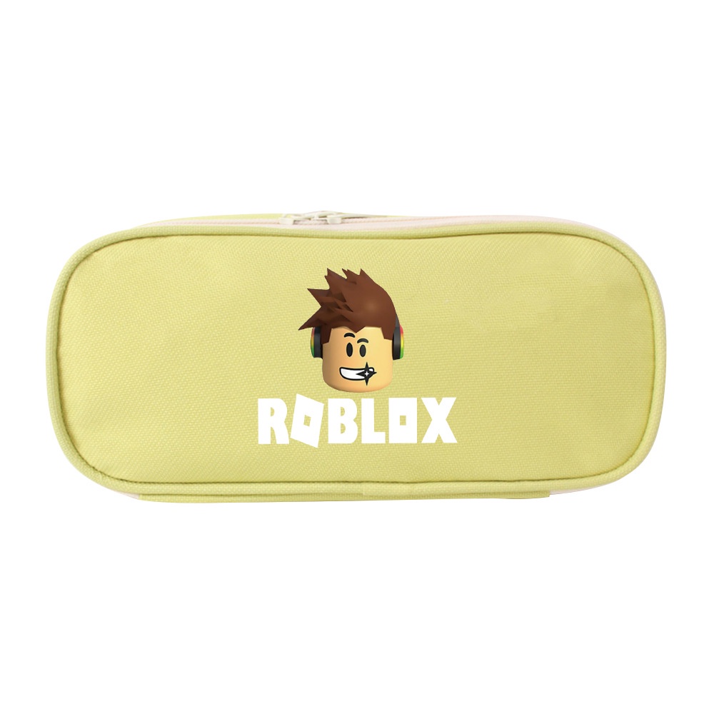 Túi Đựng Bút Vải Canvas Đa Năng Họa Tiết Hoạt Hình ROBLOX Dễ Thương Cho Bé