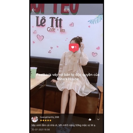 Váy babydoll lụa xếp tầng thắt nơ / mina’s house