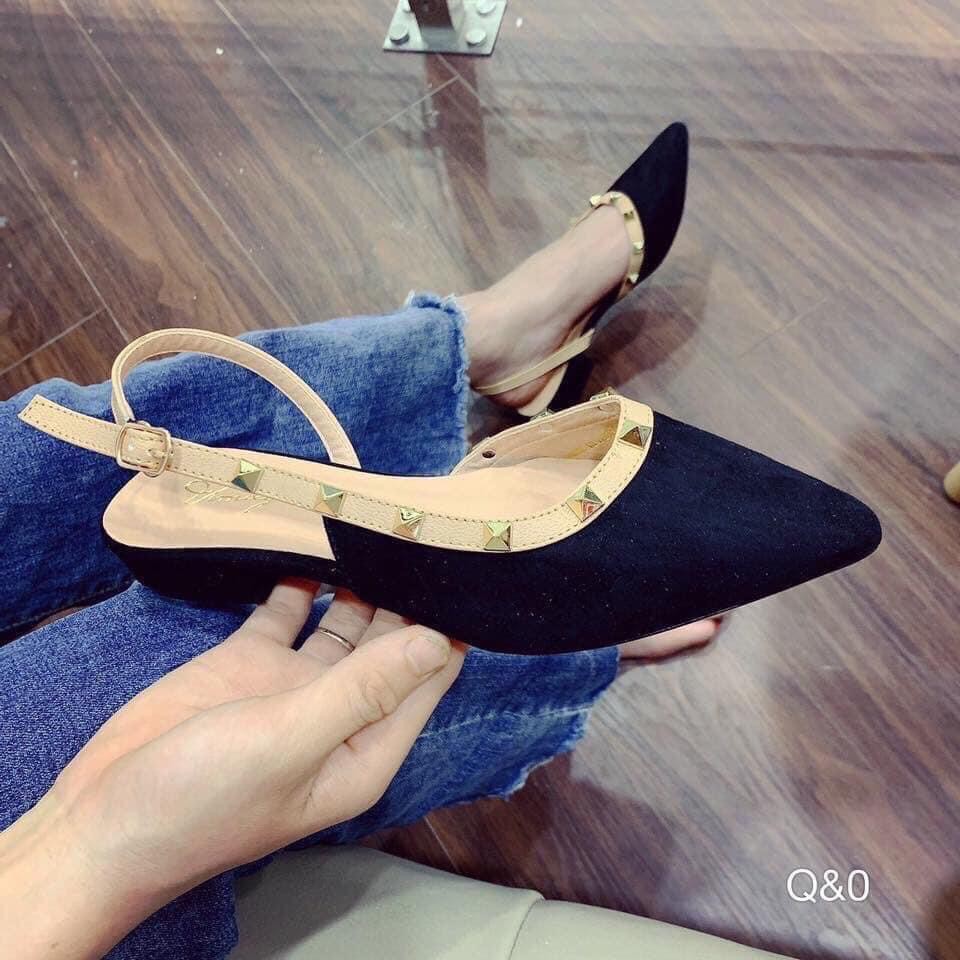 Sandal đế bệt pha viền đinh ( ảnh thật ) | BigBuy360 - bigbuy360.vn