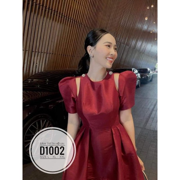 ĐẦM NỮ TAY PHỒNG TAFTA ĐÍNH CƯỜM 2 BÊN BIGSIZE