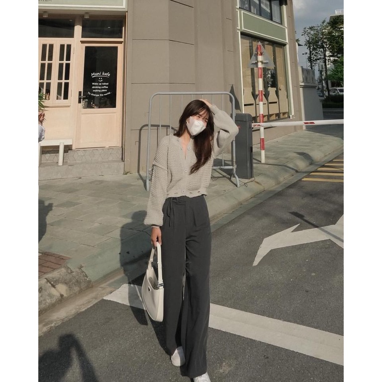 Áo khoác len cardigan móc viền kiểu 3 nút thời trang thu đông ulzzang Hàn Quốc Fmstyle Saigon 21KLU11P50901 | BigBuy360 - bigbuy360.vn