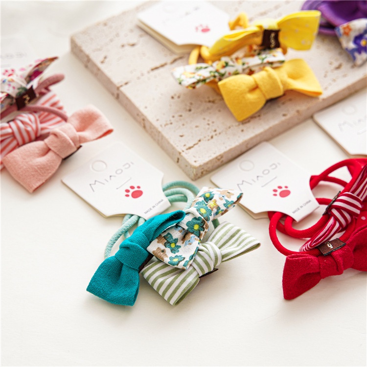 Set 3 Dây Buộc Tóc Thắt Nơ Mới Cho Bé Gái