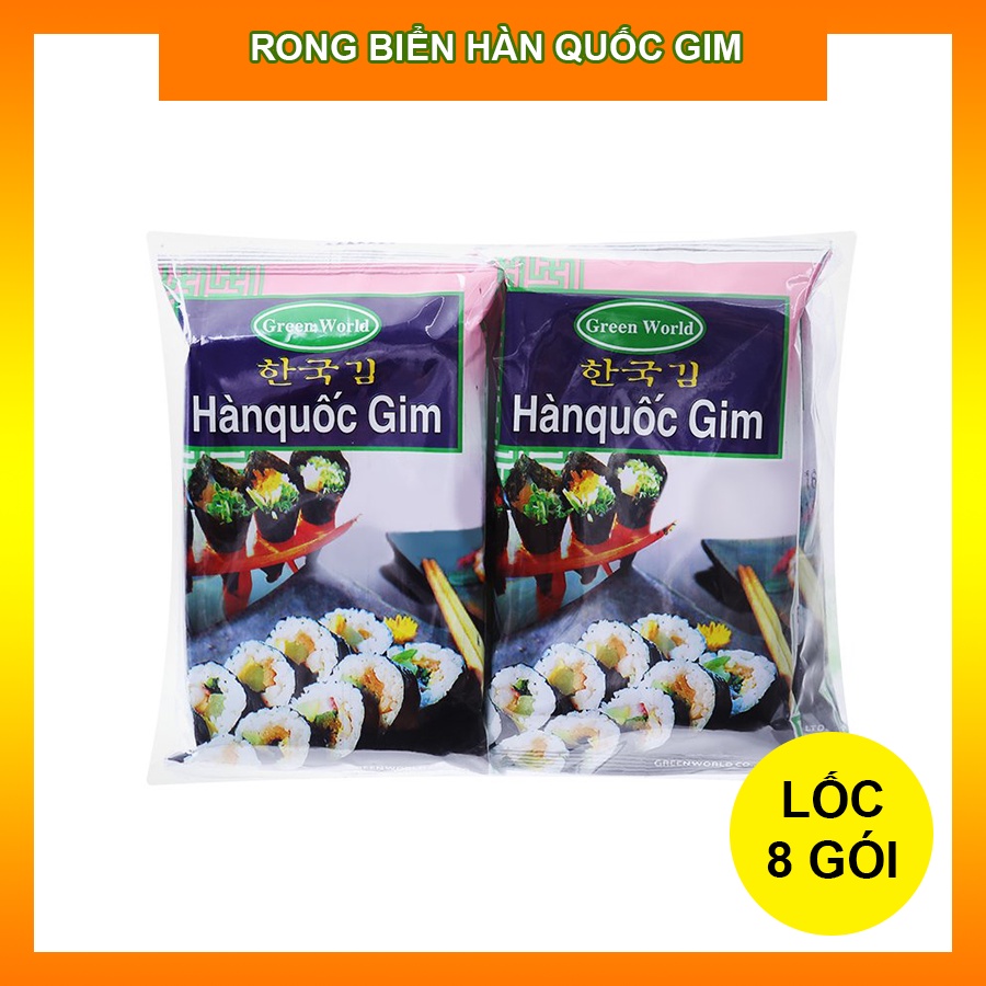 Rong Biển Hàn Quốc Gim Cuộn Cơm Ăn Liền 2g*8 gói