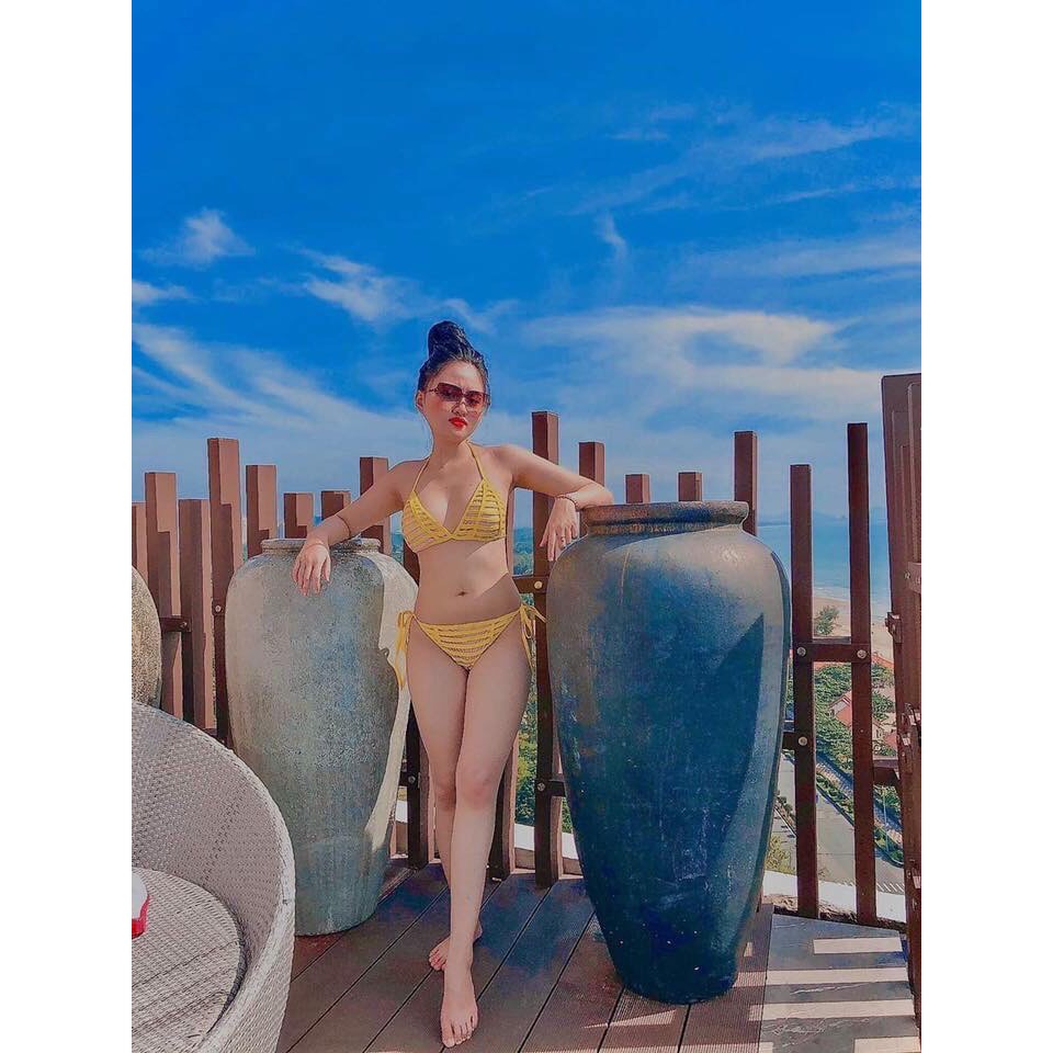 Bikini Hai mảnh tam giác chip bậc thang