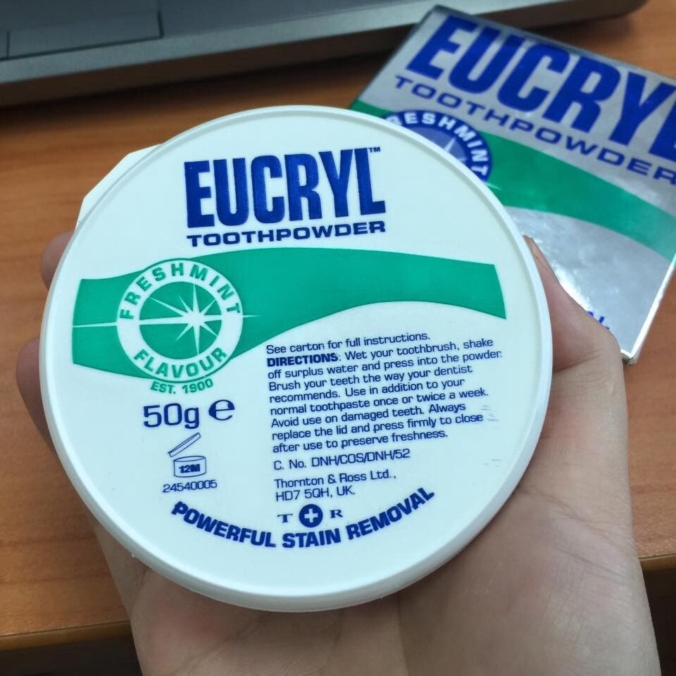 Bột làm trắng răng Eucryl Tooth Powder 50g