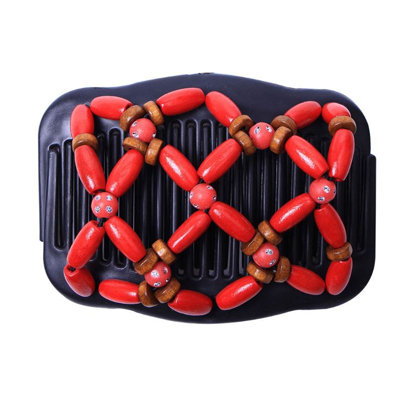 Kẹp tóc răng lược dày phối cườm cổ điển cho nữ