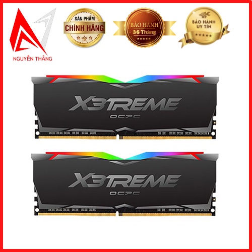 Ram máy tính OCPC X3treme Aura RGB16G/3200 (2X 8GB) DDR4  Black (MMX3A2K16GD432C16) Tản Nhiệt