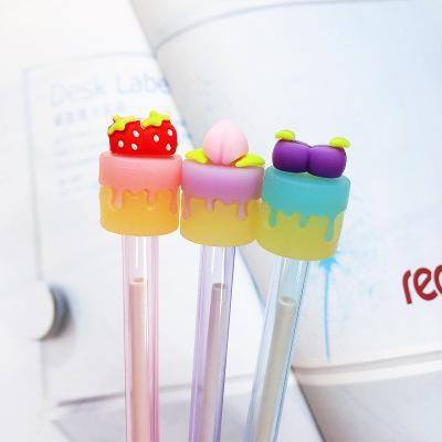 Bút bánh kem hoa quả D244 hoạt hình dễ thương kute viết gel