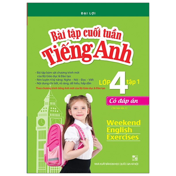 Sách - Bài tập cuối tuần tiếng Anh lớp 4 tập 1 - Có đáp án(tái bản 01)