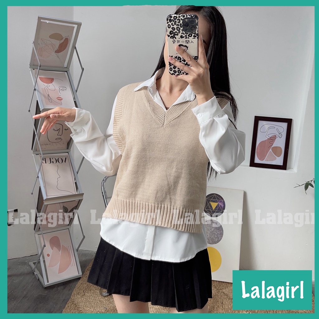 Áo Gile Len Nữ, Gile Len Mỏng Cổ Tim Chất Đẹp