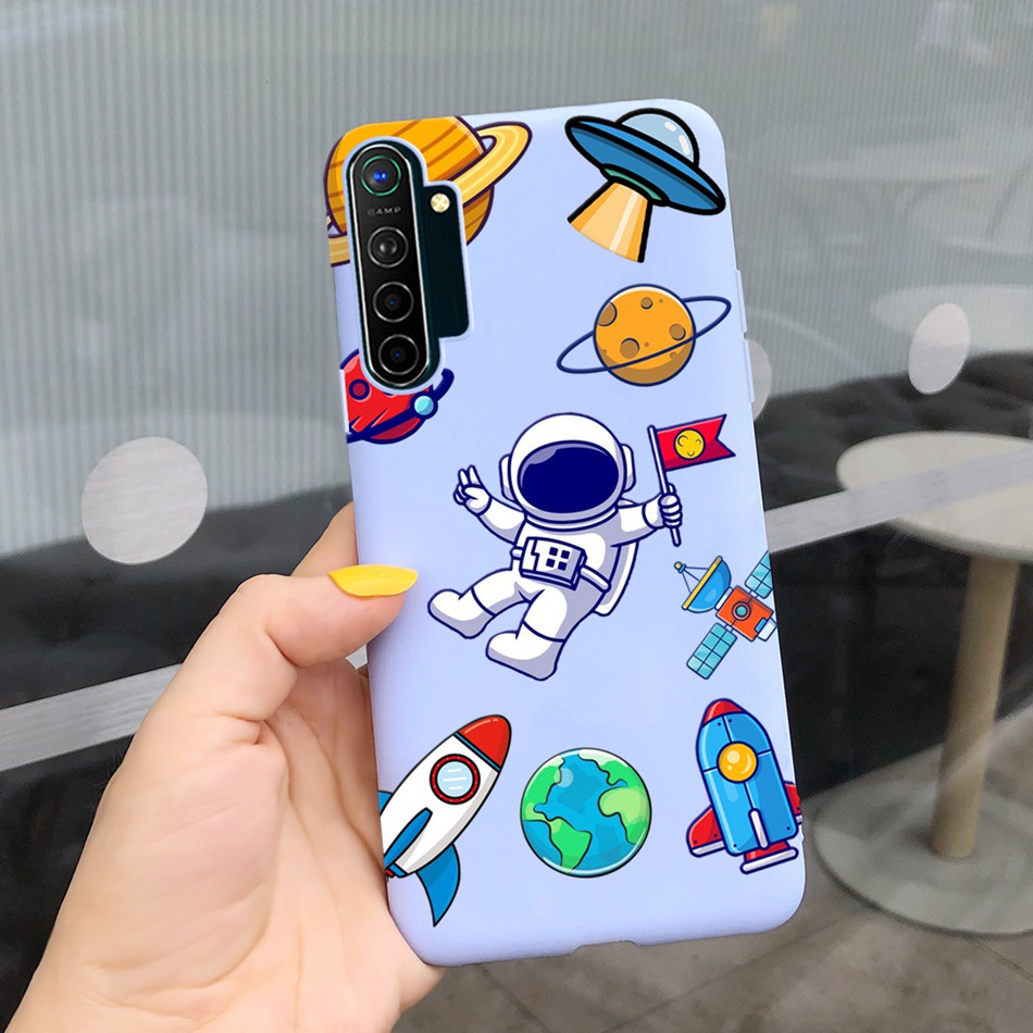 Ốp Điện Thoại TPU Silicone Mềm Màu Kẹo Hình Phi Hành Gia Cho Realme XT X2 X 2 Pro RealmeXT RMX1921