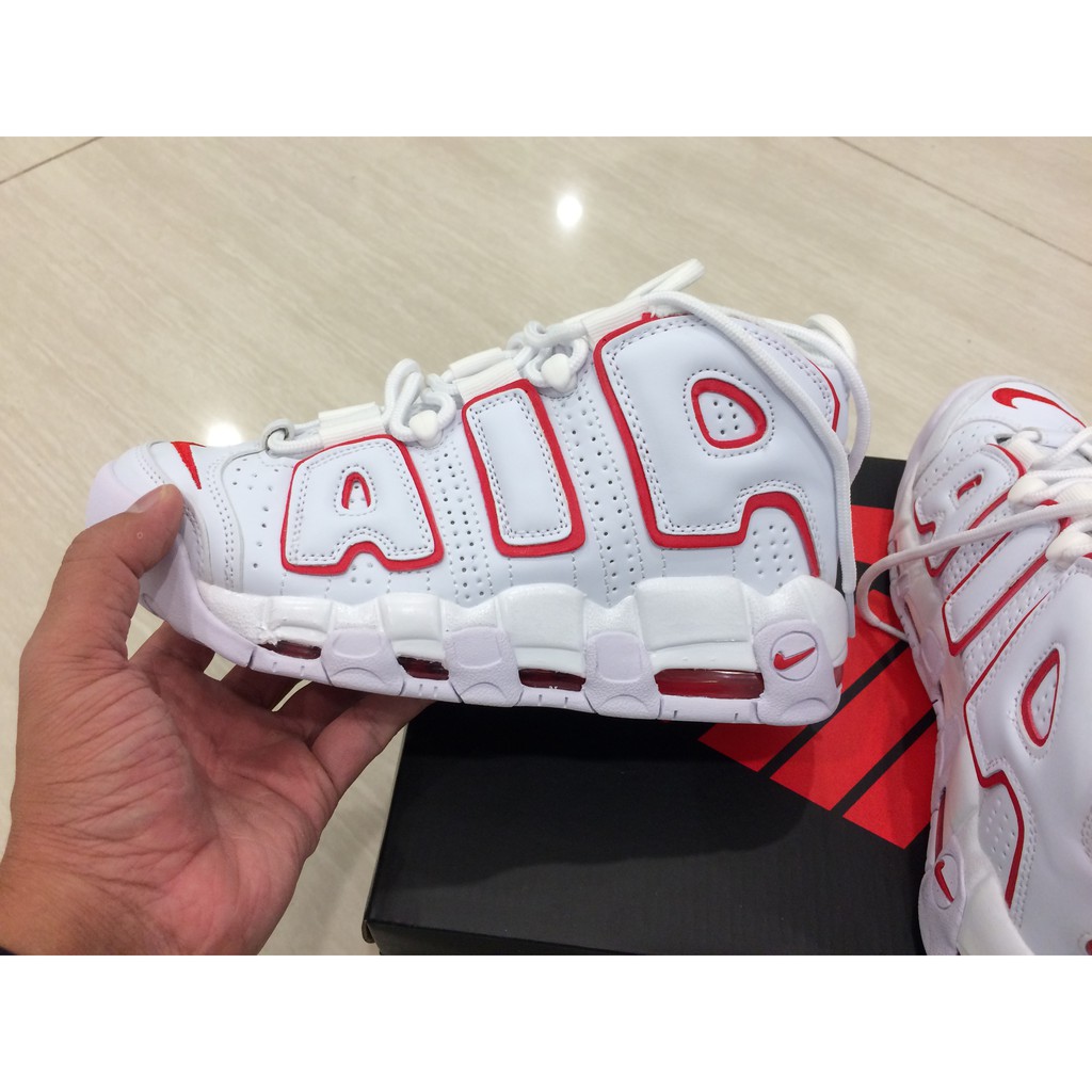 Giày Thể Thao NIKE AIR MORE UPTEMPO trắng đỏ