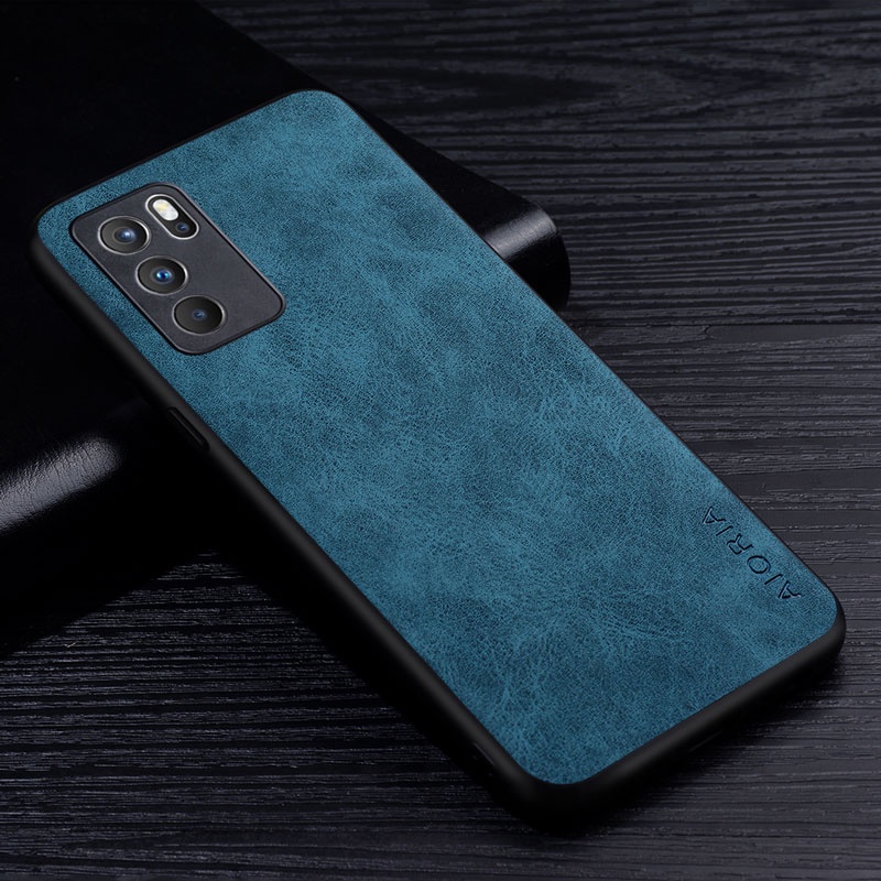 Ốp Điện Thoại Da pu Màu Trơn Chống Trầy Cho oppo reno 6 pro plus reno6 pro plus 4g 5g