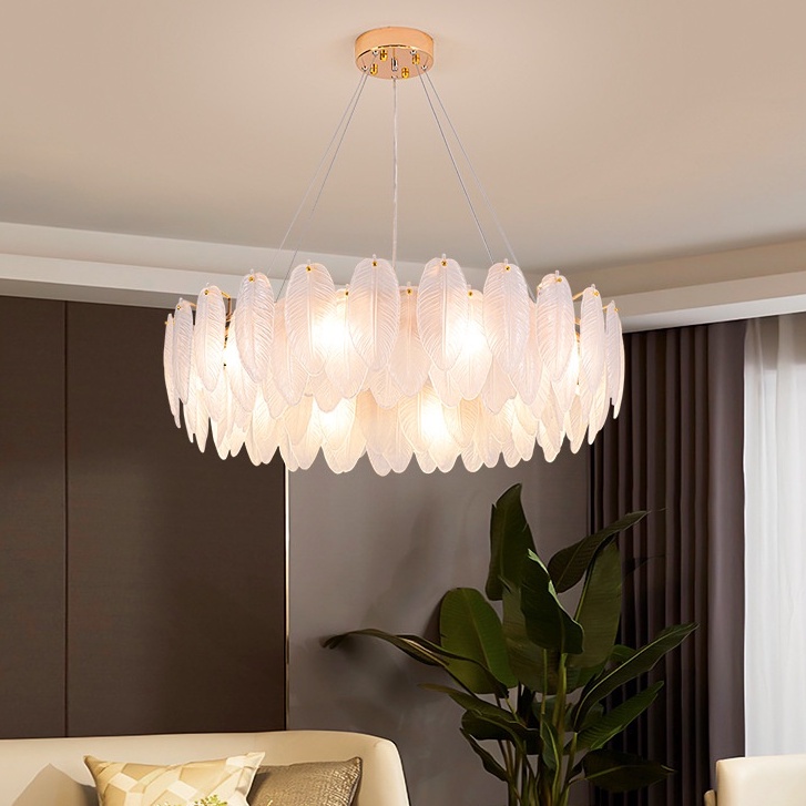 Đèn chùm pha lê EVESO kiểu dáng hiện đại trang trí nhà cửa sang trọng, cao cấp - Tặng kèm LED.