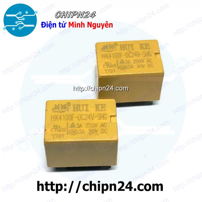 [2 CON] RELAY 6 CHÂN 24V-3A HK4100F-DC24V-SHG (6P24V3A)