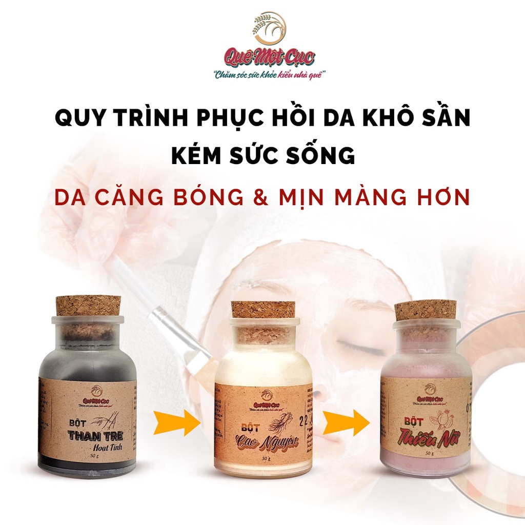 Mặt nạ (cao cấp) dưỡng da / mask dưỡng da sạch mụn dùng tại spa QUÊ MỘT CỤC 50g (handmade)