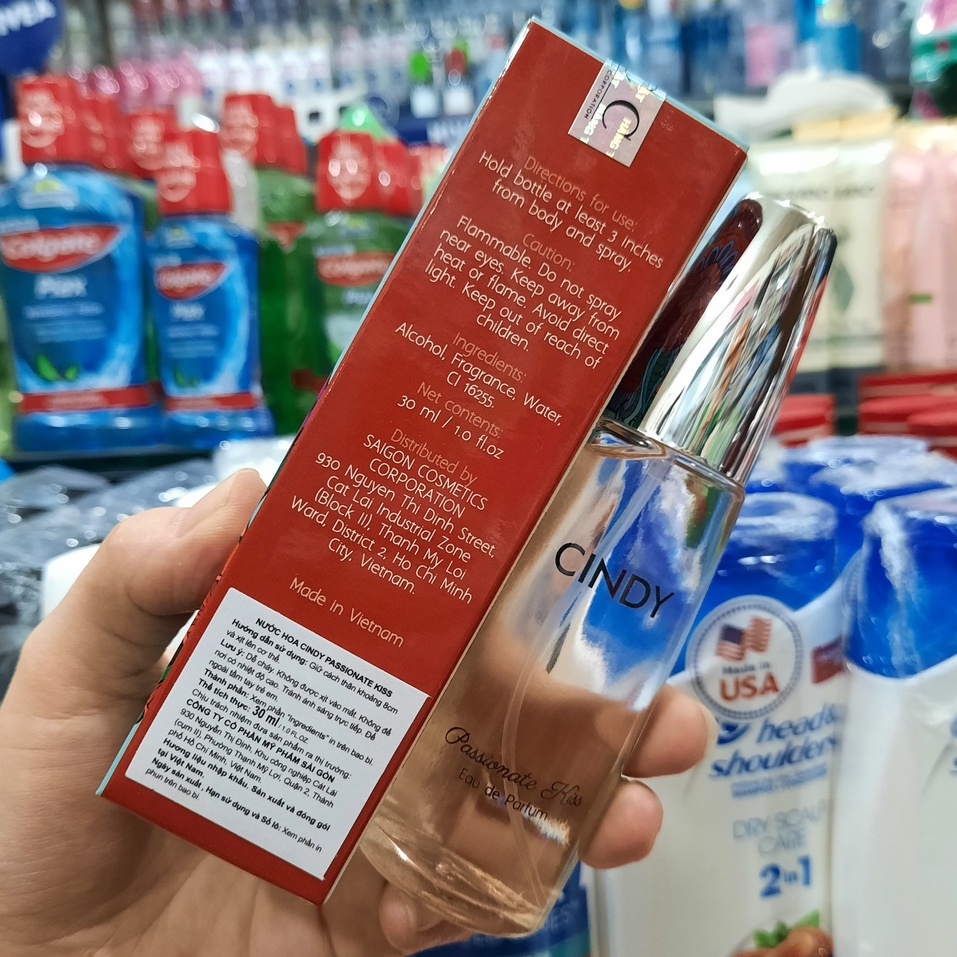 Nước hoa cho nữ Cindy Passionate Kiss mùi hương gợi cảm sành điệu 30ml
