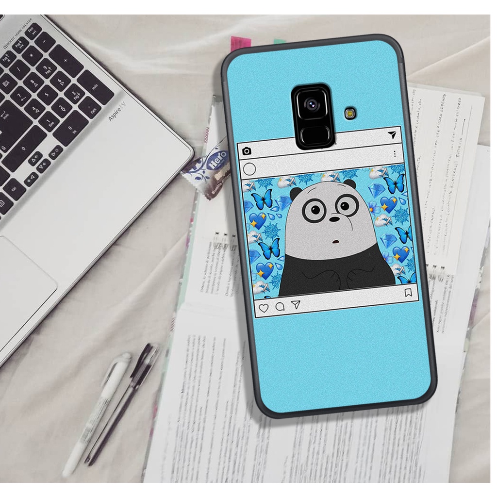 Ốp Lưng SamSung A5 2018/A8 2018/A6 2018/J6 2018/J6 Plus/A8 Plus . In Hình Gấu Bắc Cực Cute.