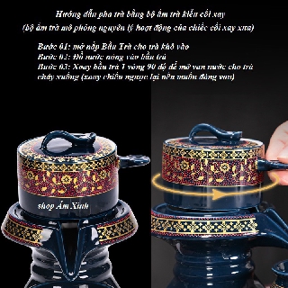Bộ ấm chén pha trà kiểu cối xay