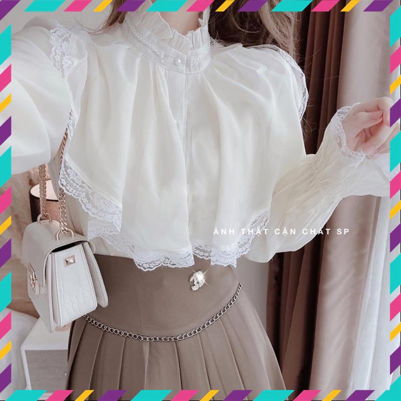 Áo sơ mi tiểu thư 2 lớp phối ren_444 MSP58517 | BigBuy360 - bigbuy360.vn