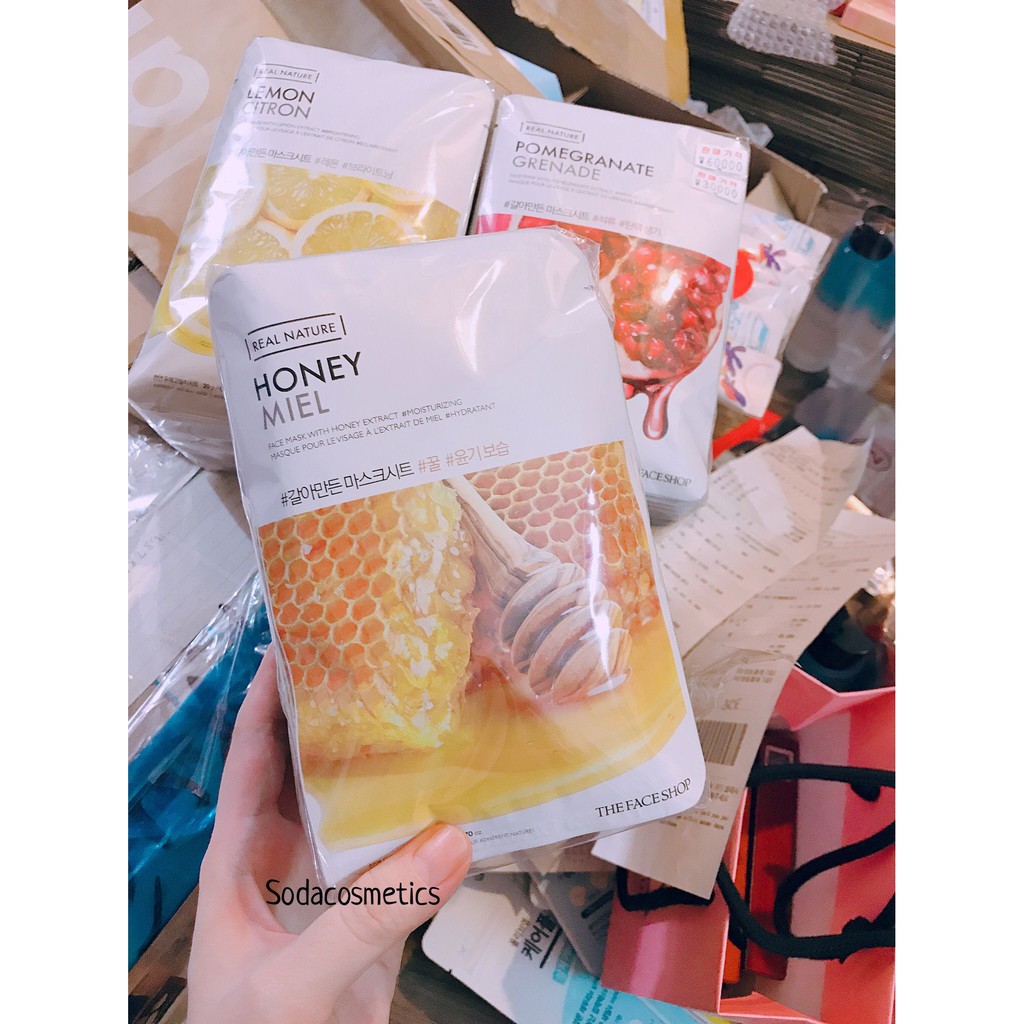 MẶT NẠ GIẤY CHIẾT XUẤT TỪ THIÊN NHIÊN  REAL NATURAL FACE MASK