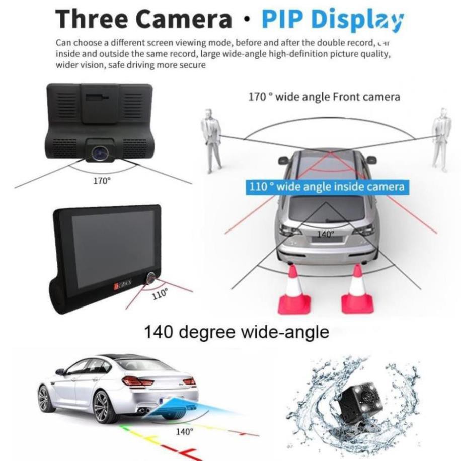 [Giảm giá]  Camera hành trình 3 mắt thông minh FullHD l | BigBuy360 - bigbuy360.vn