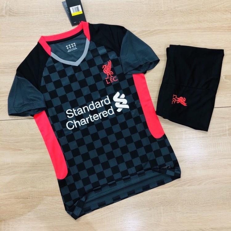 Mẫu Áo Bóng Đá 2020 🎯 Liverpool (Liver) Đen Caro Hàng Thái Đẳng Cấp - Bộ Đồ Đá Banh PP bởi Tik Shop 68