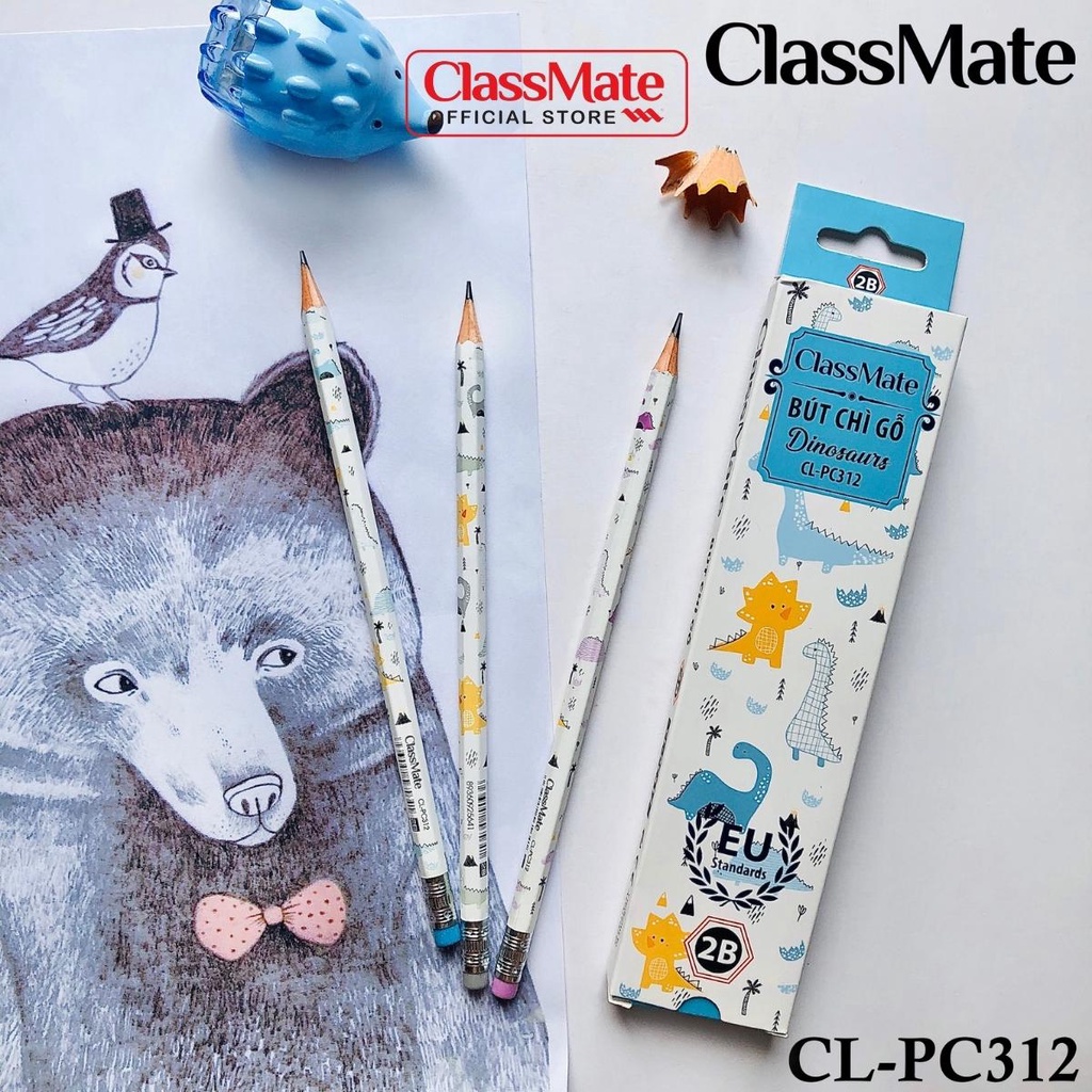 Bút Chì Gỗ Có Tẩy 2B CLASSMATE - 1 Chiếc - Nét Bút Mịn, Ngòi Chắc Chắn, Dùng Để Luyện Chữ Cho Học Sinh CL-PC312