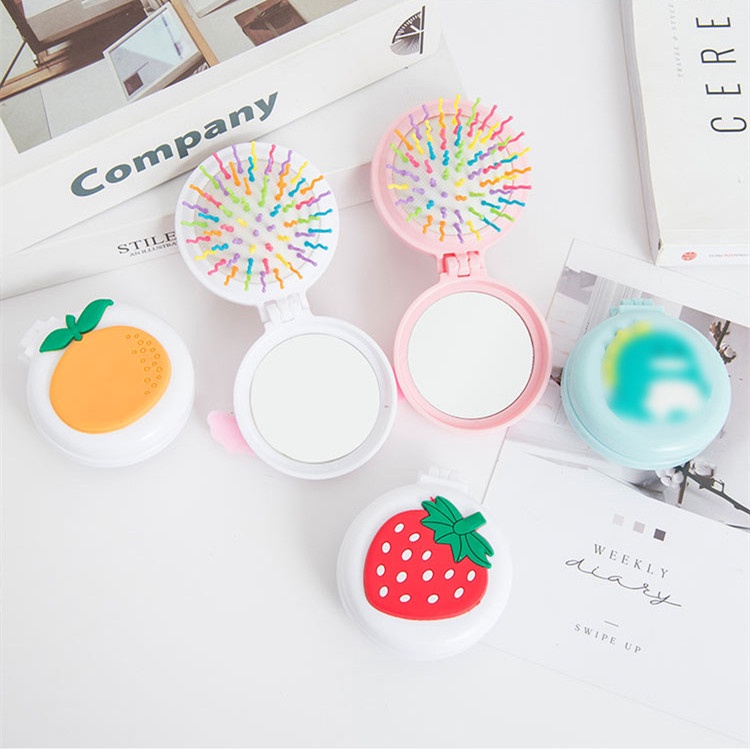 Lược massage hàn quốc phim hoạt hình tròn mềm cầm tay lược massage