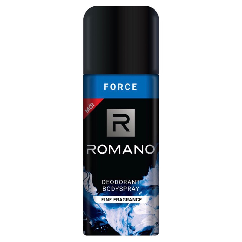 Romano: Combo 2 chai xịt khử mùi toàn thân cho nam Romano Force+Tặng kèm 5 gói dầu gội