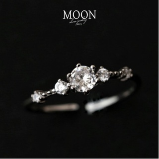 Nhẫn bạc nữ Moonsilver, nhẫn đính đá Min