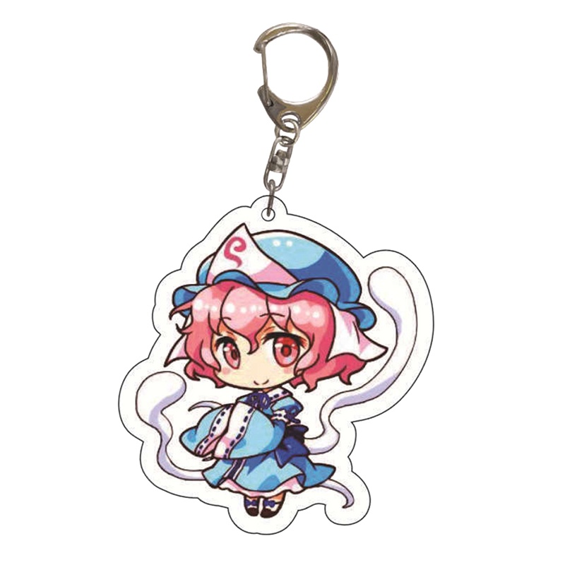 Hhdz TouHou Móc Khóa Acrylic Hai Mặt Hình Nhân Vật Anime Game Reimu Marisa Flandre Koishi Project