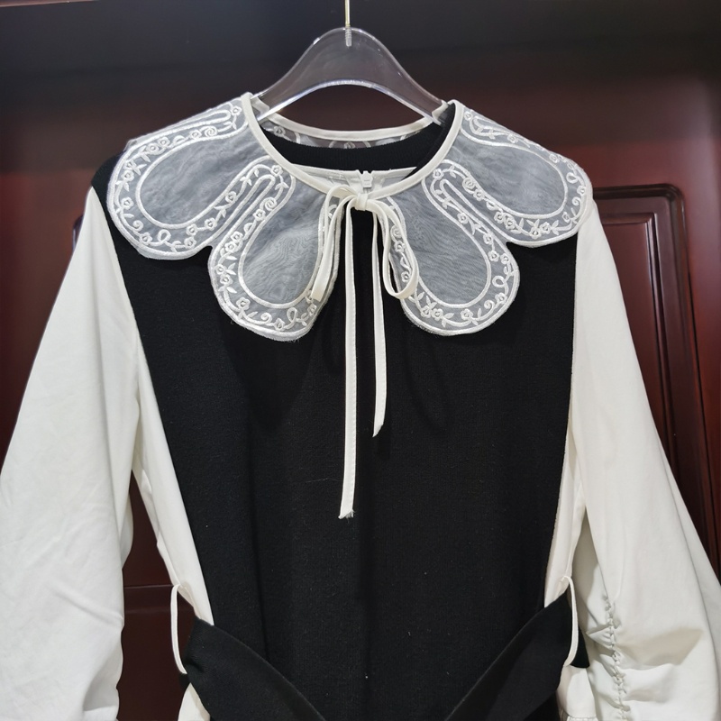 Cổ Áo Sơ Mi Giả Thêu Họa Tiết Thời Trang Mùa Hè Cho Nữ