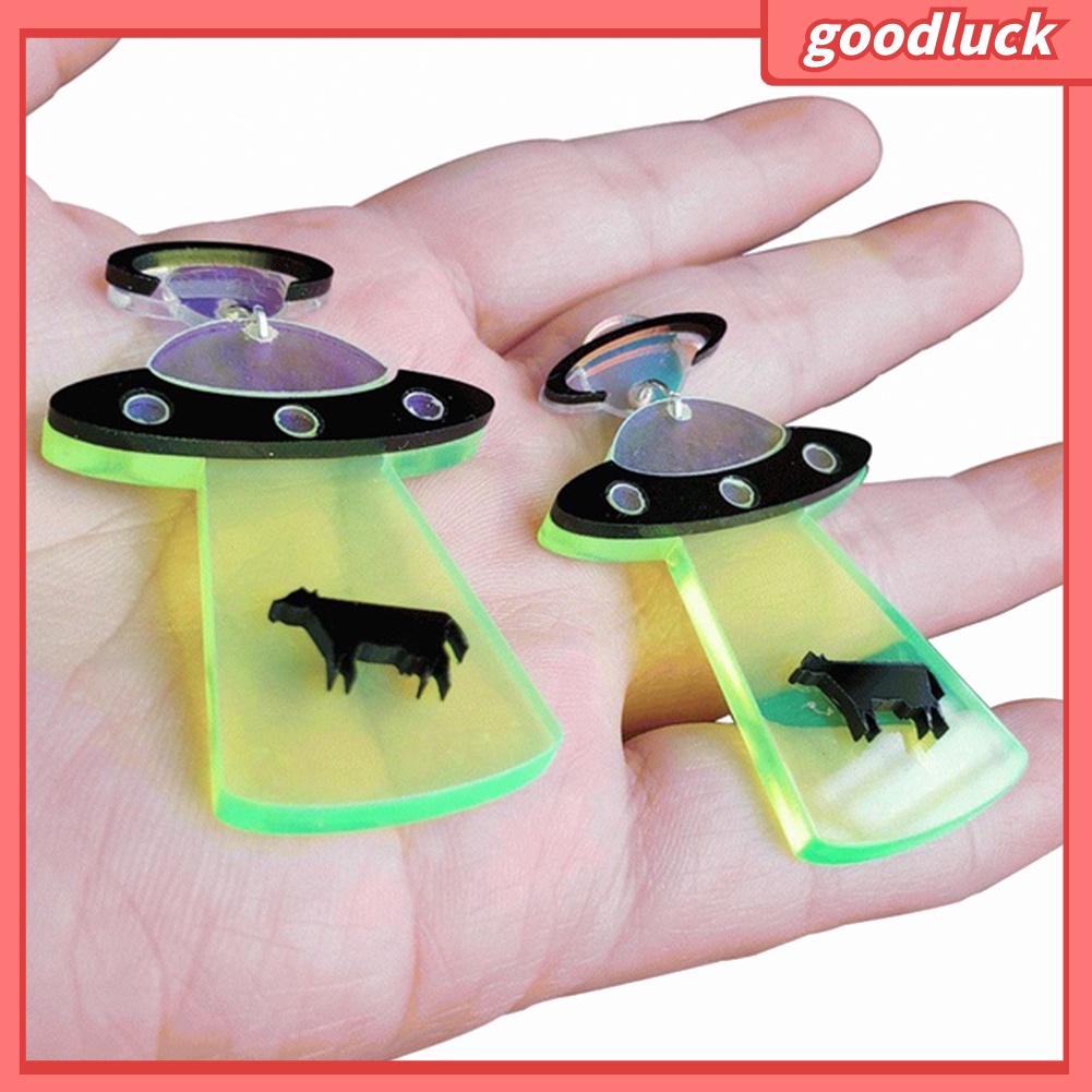 Khuyên Tai Nữ Hình Người Ngoài Hành Tinh Chất Liệu Acrylic